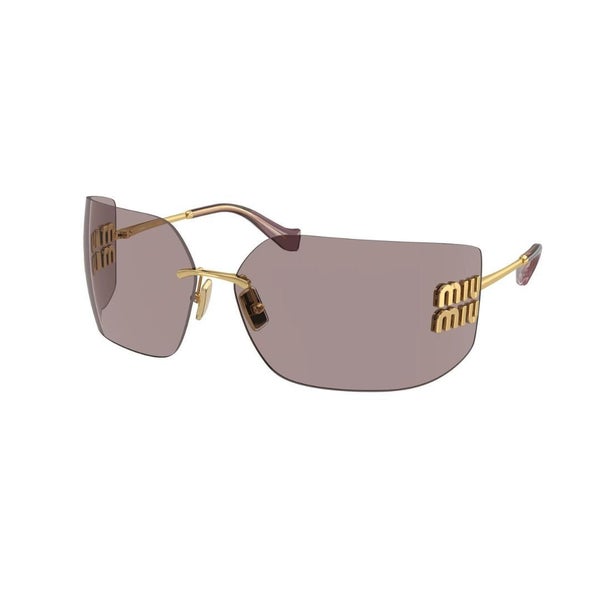 Miu Miu MU 54YS 5AK06I Women's Sunglasses - Gold Frame, Light Purple Brown Le... Carousel 1