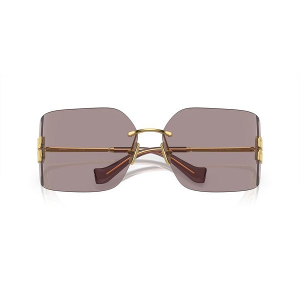 Miu Miu MU 54YS 5AK06I Women's Sunglasses - Gold Frame, Light Purple Brown Le... Carousel 5