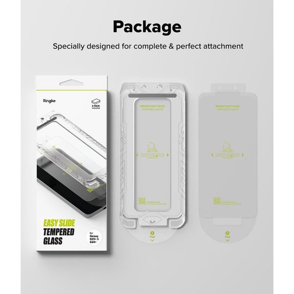 Galaxy S25 Plus Screen Protector Easy Slide Tempered Glass 2 pack Carousel 17