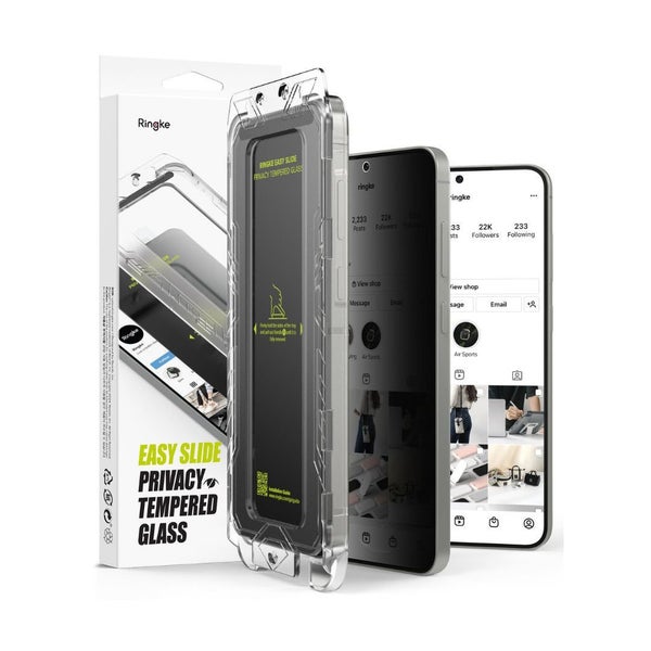 Galaxy S25 Plus Screen Protector Easy Slide Privacy Tempered Glass 2 pack Carousel 1