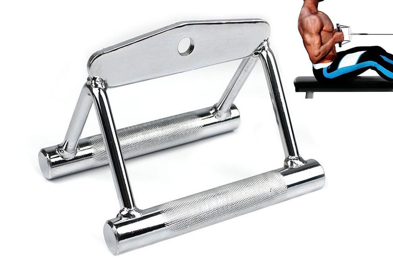 V-Grip Pulldown Bar with Non-Slip Grip for Weight Workout LAT Pull Down -Silver Carousel 1