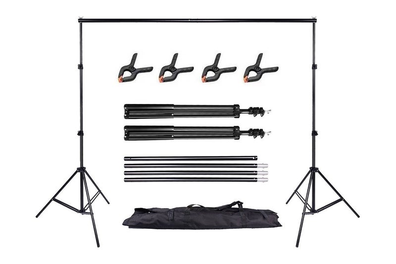3m Adjustable Photo Studio Backdrop Stand Kit for Photo Studio Events Weddings Carousel 1