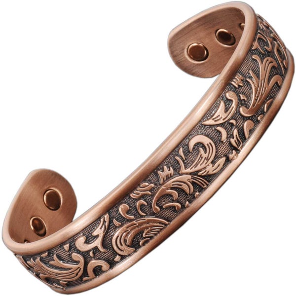 Ladies's Copper Healing Bracelet Painful Joints Magnetic Therapy Pure Copper-PC Carousel 1