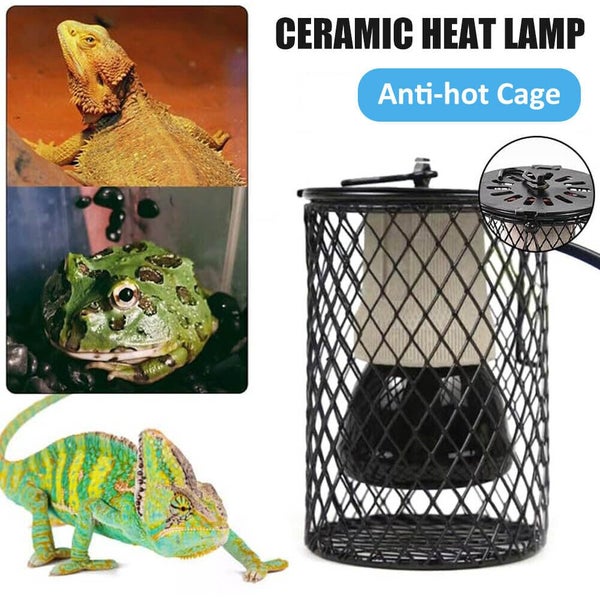 Reptile Ceramic Heat Lamp anti-hot Cage Light Holder Switch Chicken Brooder 100W Carousel 2