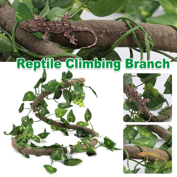 Artificial Tree Vine Reptile Pet Box Chameleon Lizard Gecko Climbing Vine Decor Carousel 1
