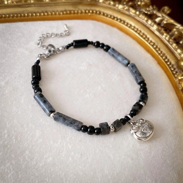 Handmade Retro Pearl Drawstring Bracelet with Metal Beads Carousel 1