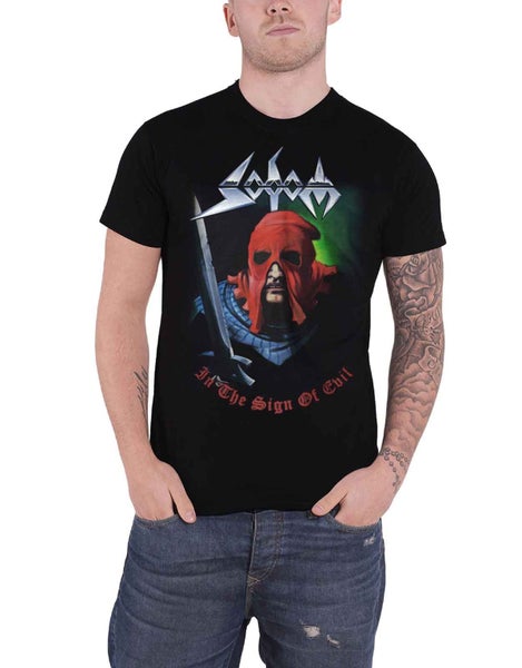 Sodom T Shirt In The Sign Of Evil Album Cover Band Logo new Official Mens Black Carousel 1