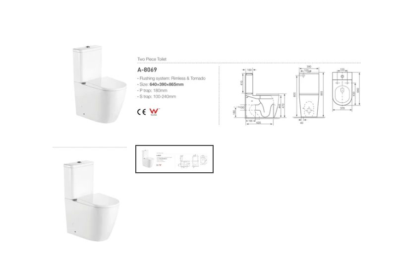 SALE! Toilet Suite - BTW Lydon Rimless Flushing A8069 Special!!- Lennox Carousel 2