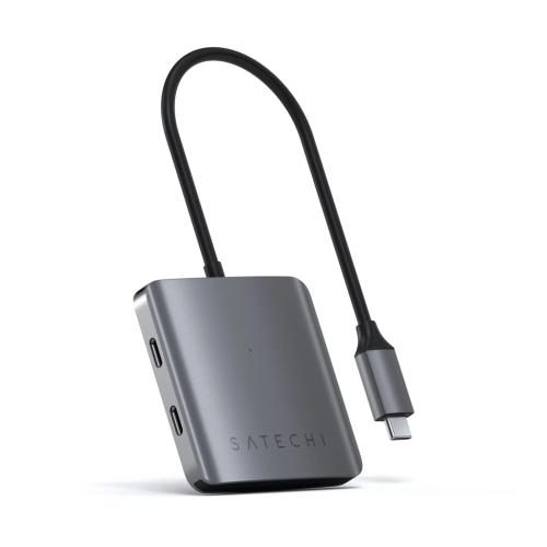 SATECHI Aluminum 4 Port USB-C Hub - Space Grey [ST-UC4PHM] Carousel 1