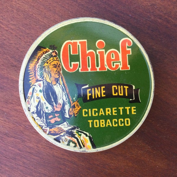Rare Highly collectable Chief Fine cut Christchurch Cigarette 2 oz Tobacco Tin Carousel 1