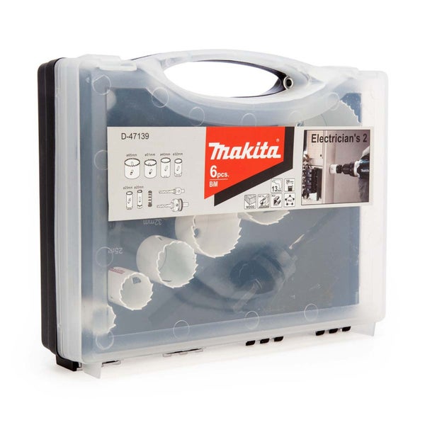 Makita Electricians Hole Saw Kit 6PC Carousel 1