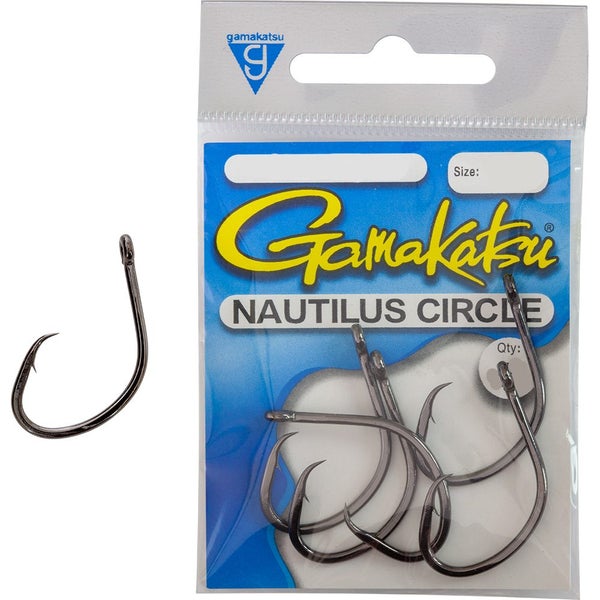 Gamakatsu Nautilus Circle Fishing Hooks 25 Pack Sizes 1 to 6/0 Carousel 1