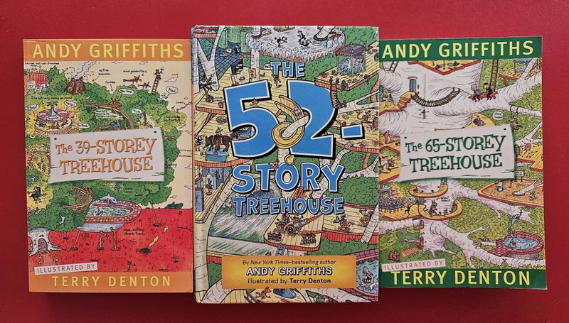 TREEHOUSE BOOKS X 3 - 39 + 52 + 65-Storey Treehouse by Andy Griffitihs Carousel 1