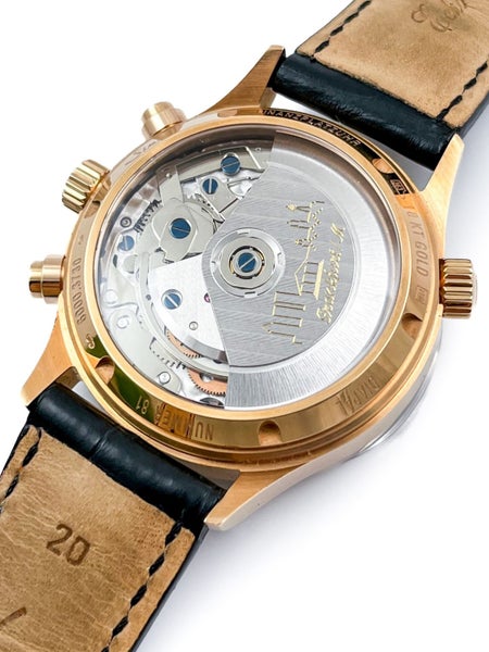 SINN 6000 FRANKFURT FINANCE 18ct Rose Gold GMT Auto Chronograph Mens Wristwatch Carousel 7