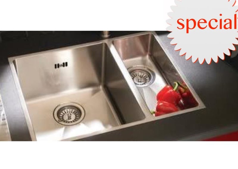 SALE Kitchen Sink Stainless Steel Double Bowl NL340 Carousel 1