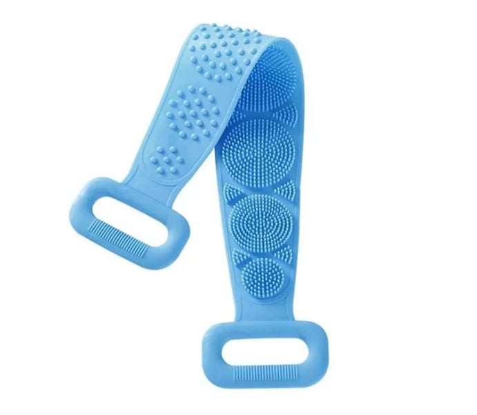 Double Sided Silicone Back Scrubber - Blue Carousel 1