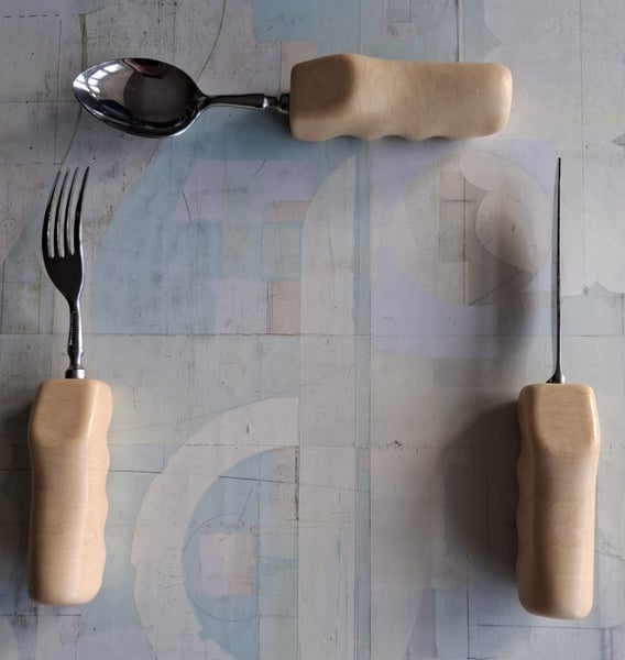 Vintage ' bone ' cutlery set for arthritic hands - made in Sheffield England Carousel 4