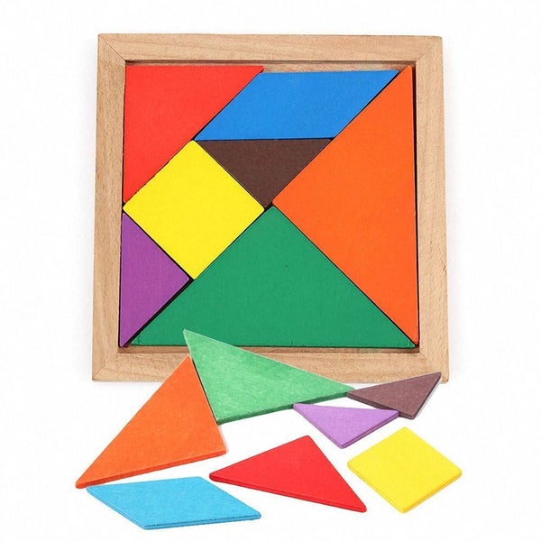 Jigsaw Tangram Brain Puzzle Educational Kids Toys Baby Early Learning Childrens Carousel 1