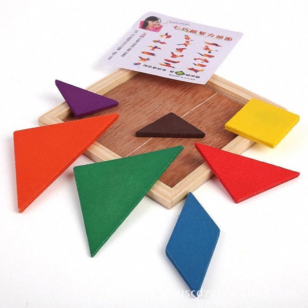 Jigsaw Tangram Brain Puzzle Educational Kids Toys Baby Early Learning Childrens Carousel 2