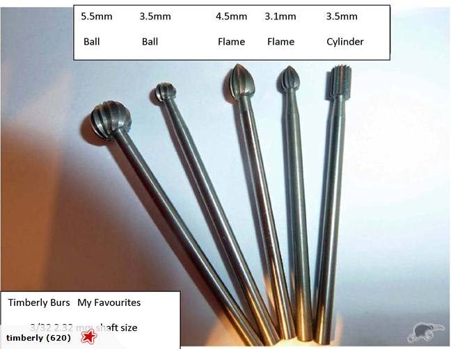 Dremel Burs /Rotary Tools My Favourites burs 5 pack 3/32 shank Carousel 1