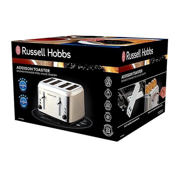Russell Hobbs Addison 4 Slice Toaster - Brushed Steel (RHT514BRU) Carousel 8