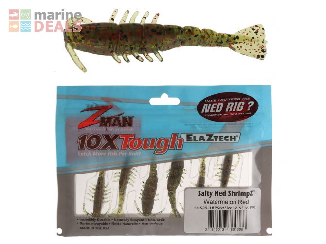 Z-Man Salty Ned ShrimpZ Soft Bait 2.5in Watermelo… Carousel 1