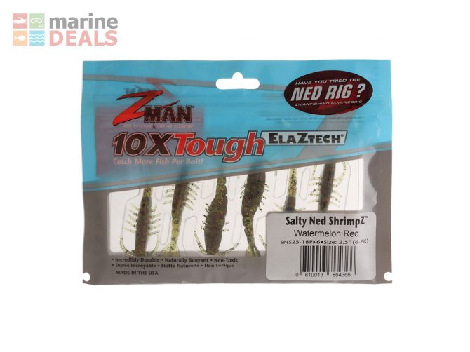 Z-Man Salty Ned ShrimpZ Soft Bait 2.5in Watermelo… Carousel 2