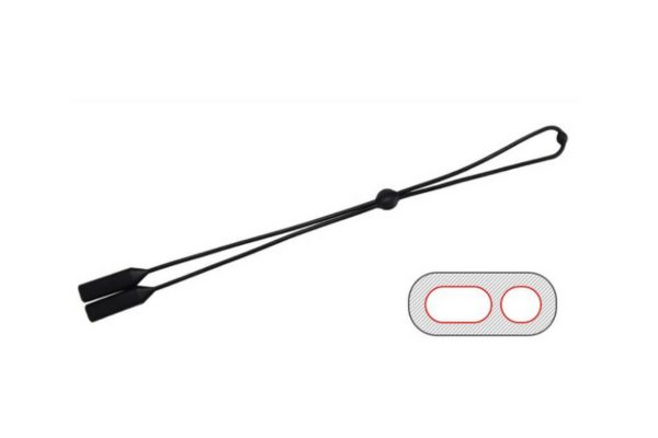 Glasses Accessories - Adjustable Silicone Head Strap (Black) Carousel 1