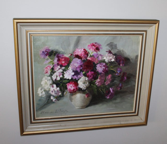 +++ CHARMING " CHARMIAN McGREGOR - CANDY TUFT" OIL PAINTING +++ Carousel 1