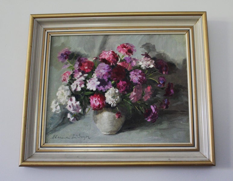 +++ CHARMING " CHARMIAN McGREGOR - CANDY TUFT" OIL PAINTING +++ Carousel 2