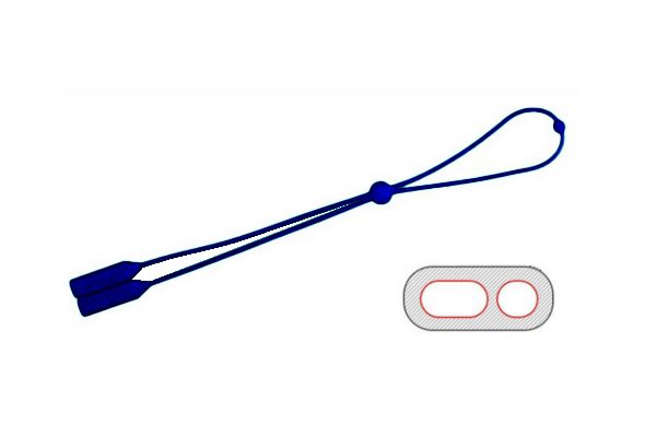 Glasses Accessories - Adjustable Silicone Head Strap (Royal Blue) Carousel 1