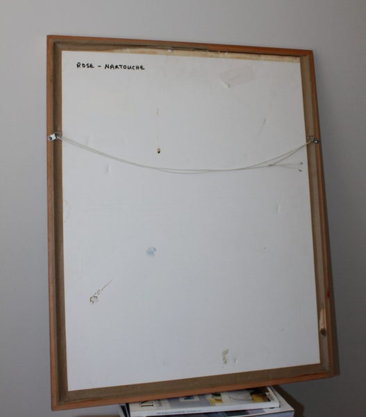 +++ IMPRESSIVE ORIGINAL "JOHN HILLIER? - ROSE " PAINTING +++ Carousel 19