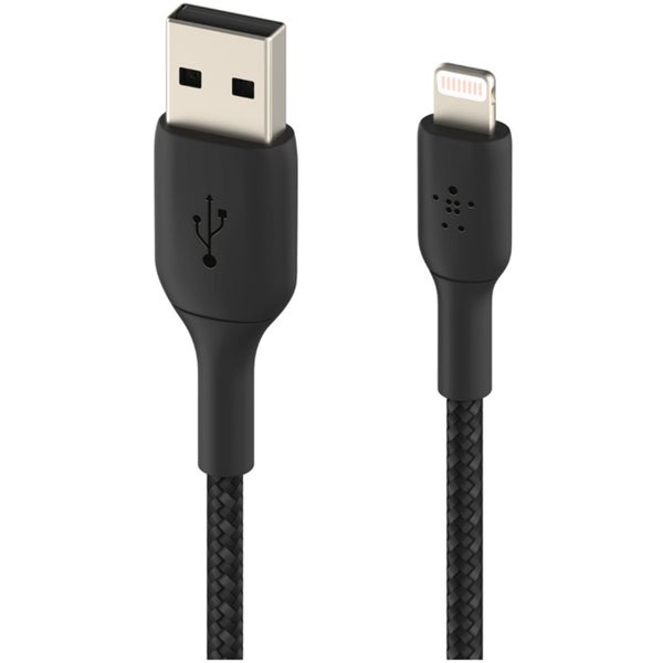 Belkin BoostCharge Braided Lightning to USB-A Cable - 2m - Black [CAA002bt2MBK] Carousel 2