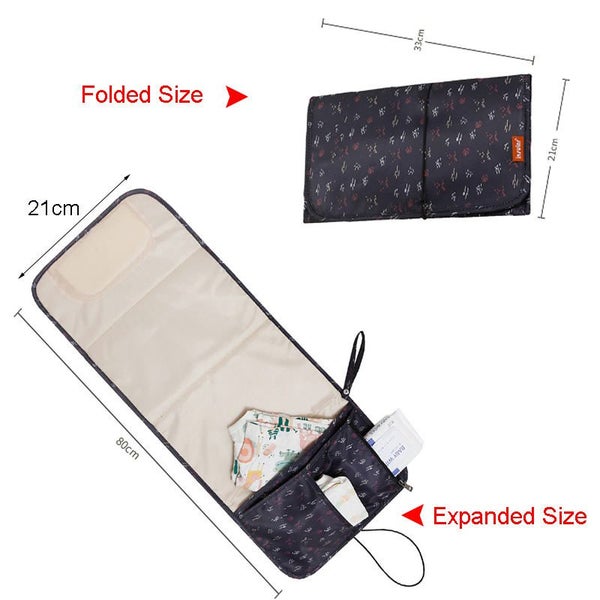 Portable Diaper Changing Pad Waterproof Built-in Pillow Foldable Mat-6 Carousel 2