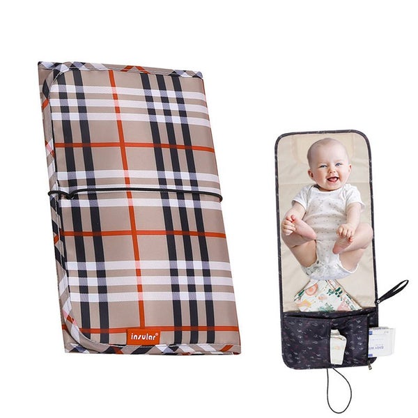 Portable Diaper Changing Pad Waterproof Built-in Pillow Foldable Mat-3 Carousel 1