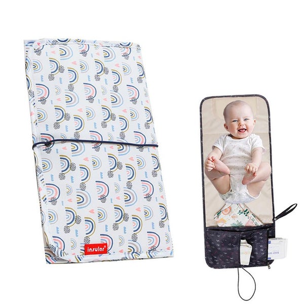 Portable Diaper Changing Pad Waterproof Built-in Pillow Foldable Mat-6 Carousel 1