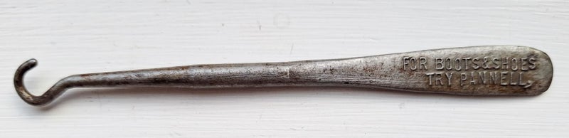 1920's? PANNELL Metal Button Hook- "For Boots & Shoes Try Pannell Christchurch" Carousel 2