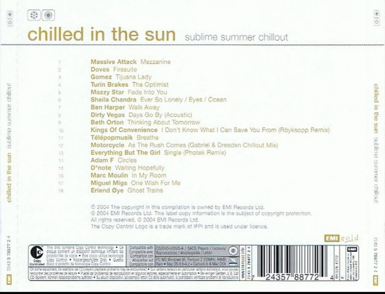 CHILL IN THE SUN - SUBLIME SUMMER CHILLOUT (CD) Carousel 2