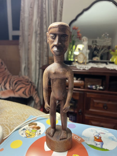 Old Vintage African Wood Carving Carousel 1