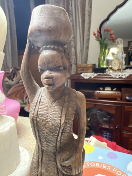 African Ebony Wood Carving Carousel 12