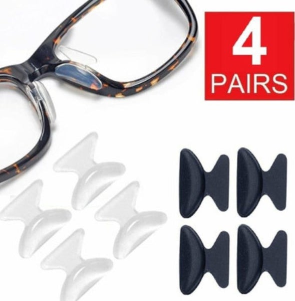 4 Pairs Anti-slip silicone Stick On Nose Pads For Eyeglasses Sunglasses Glasses Carousel 1