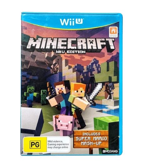 MINECRAFT (Wii U MARIO Edition) *MINT COMPLETE* Carousel 1
