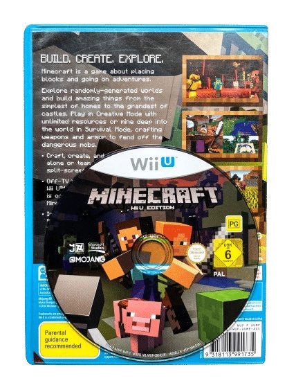 MINECRAFT (Wii U MARIO Edition) *MINT COMPLETE* Carousel 5