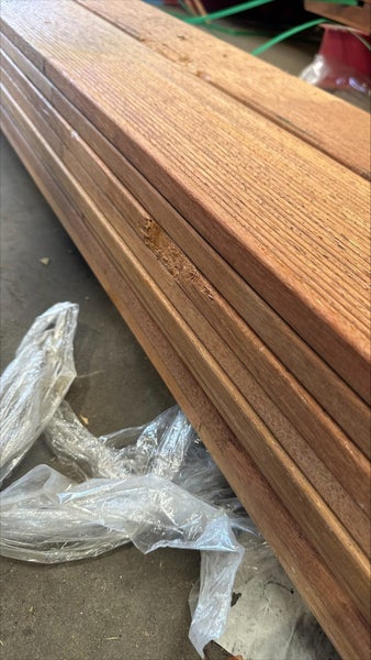 Kwila Finger Joint Decking (Reeded One Face) 140x19x5700 Seconds Pack 16 Boards Carousel 2