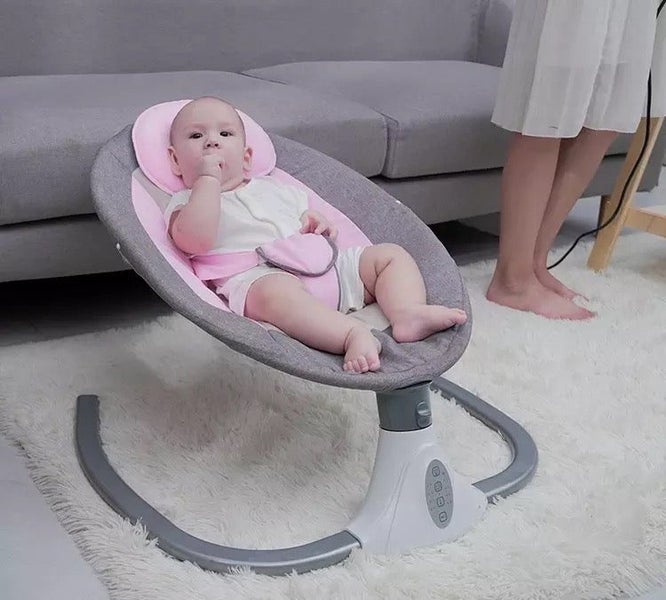 Smart Remote Control Electric Music Newborn Calm Swing Infant Bouncer Cradle ... Carousel 6