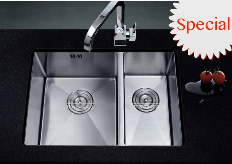 Kitchen Sink Stainless Steel Double Bowl RS3117D Carousel 1