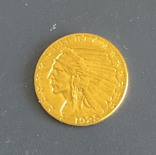 1925 UNITED STATES OF AMERICA $2.5 INDIAN HEAD QUARTER EAGLE GOLD COIN Carousel 2