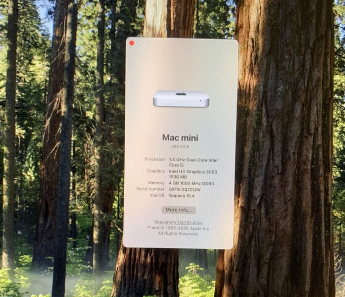 Apple Mac Mini, Core i5, Samsung 850 Evo 256GB SSD, K/M, Sequoia 15.4 macOS Carousel 2