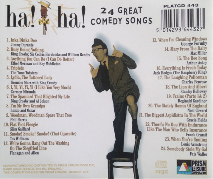Ha! Ha! 24 Great Comedy Songs CD Carousel 2