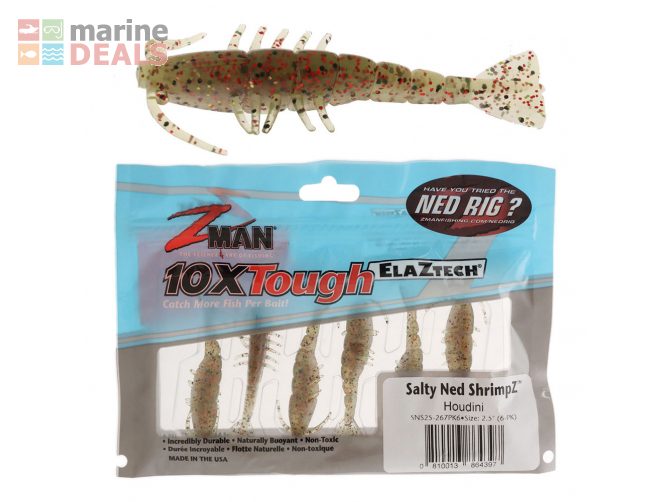 Z-Man Salty Ned ShrimpZ Soft Bait 2.5in Houdini Q… Carousel 1